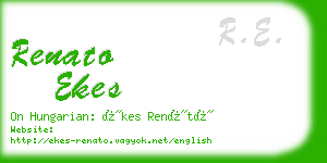 renato ekes business card